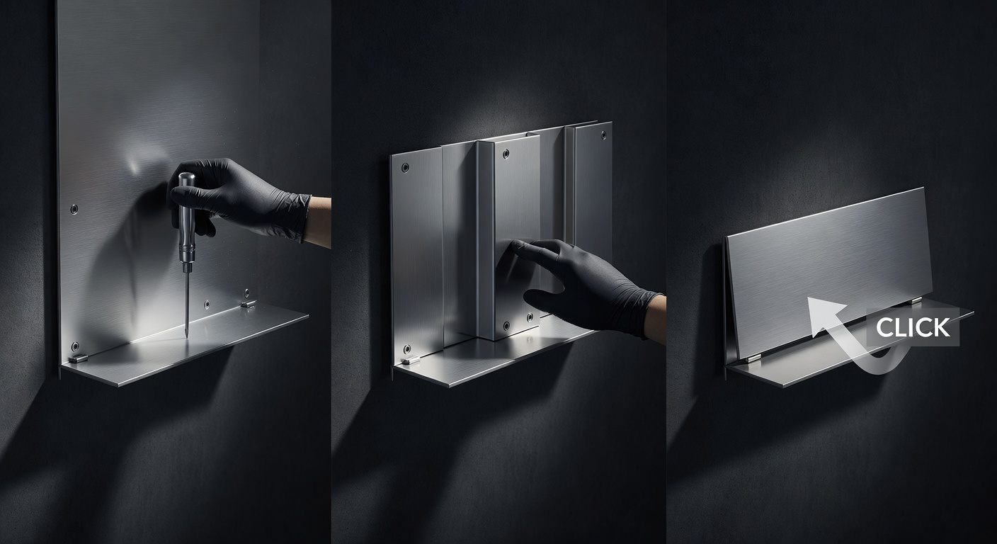 Step 1: Mount the base trim panel